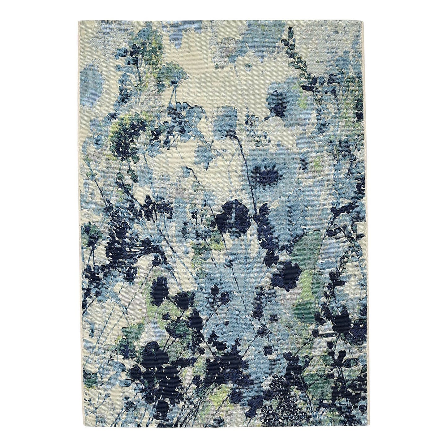 Tropicana Watercolour Floral Blue Rug