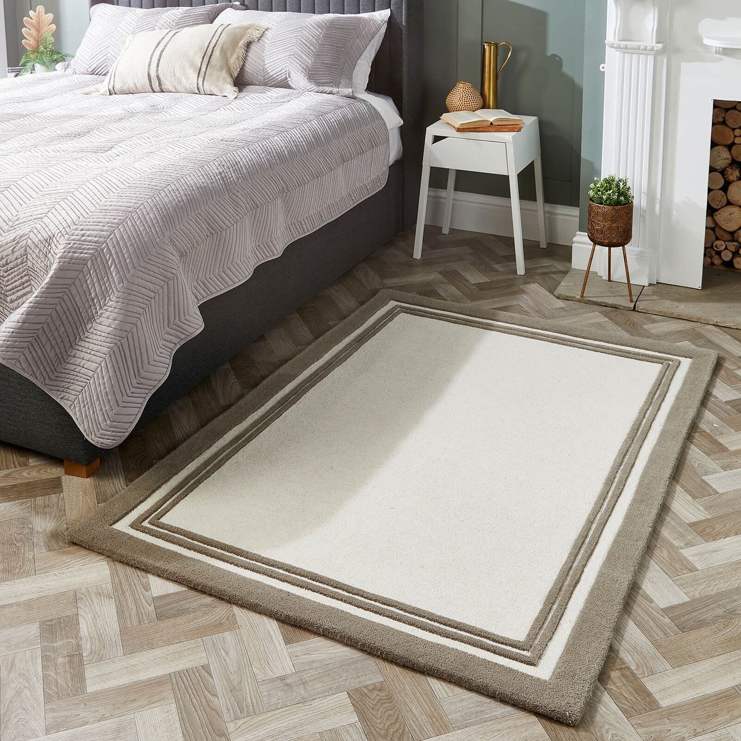 Piper Taupe Plain Rugs