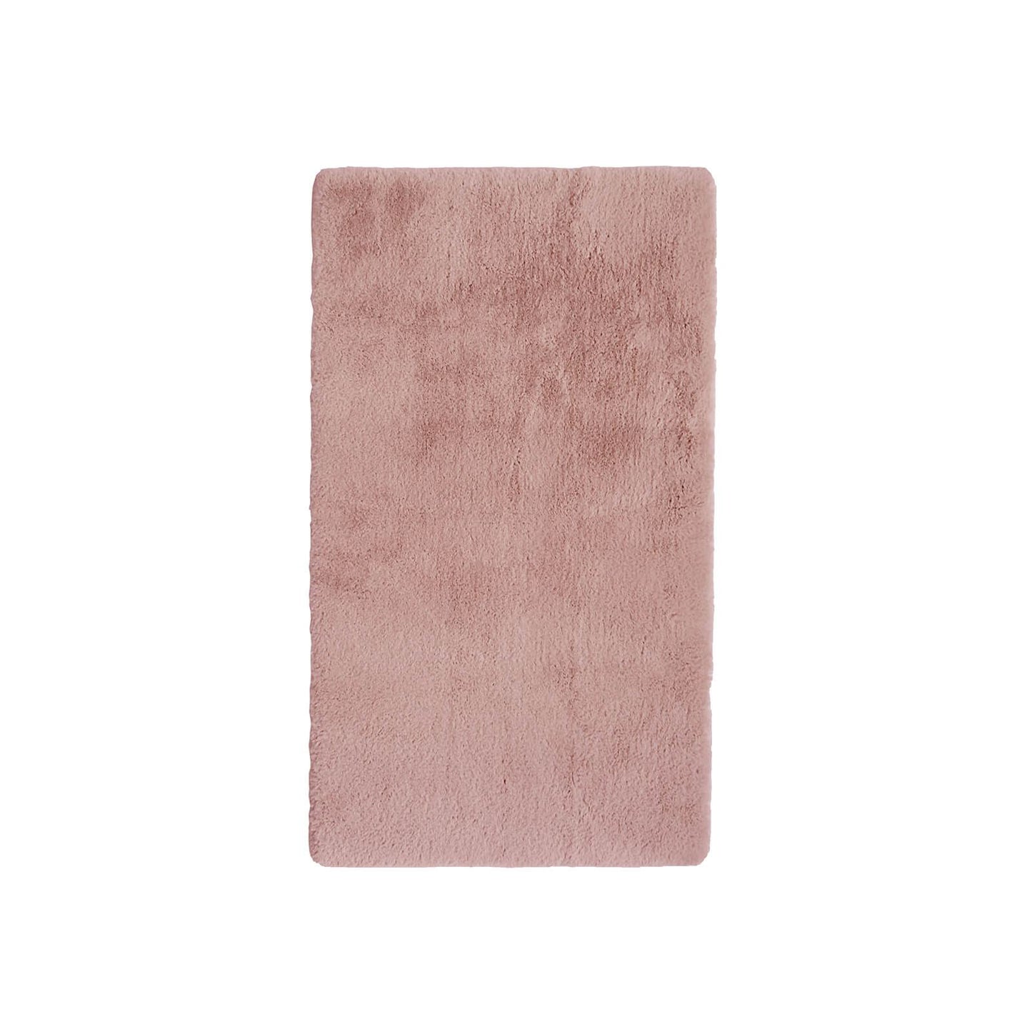 Luxury Faux Fur Blush Plain Rug