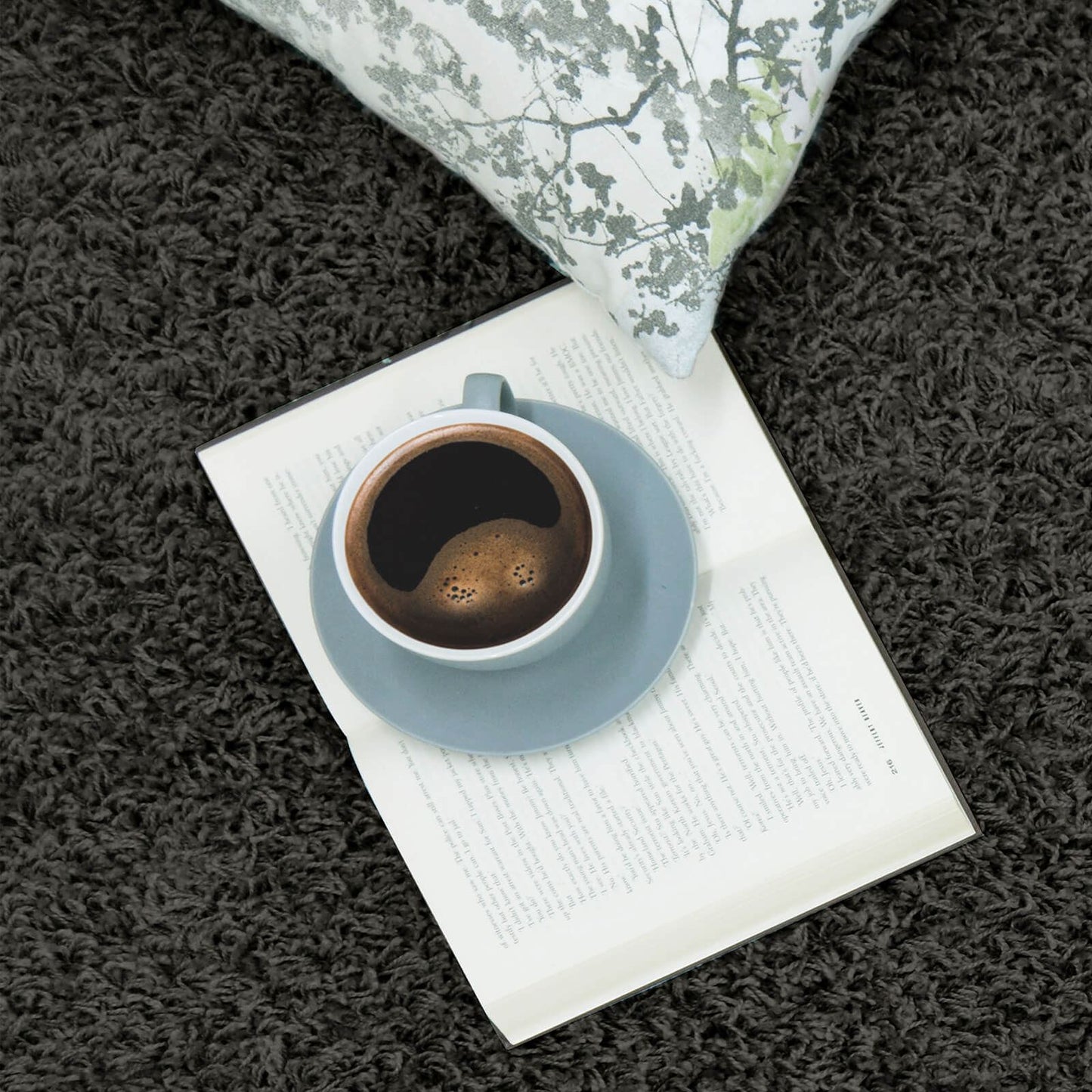 Jazz Shaggy Anthracite Plain Rug