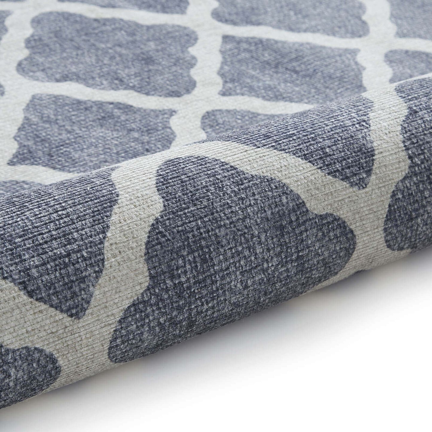 Coral H1063 Blue Modern Washable Rug