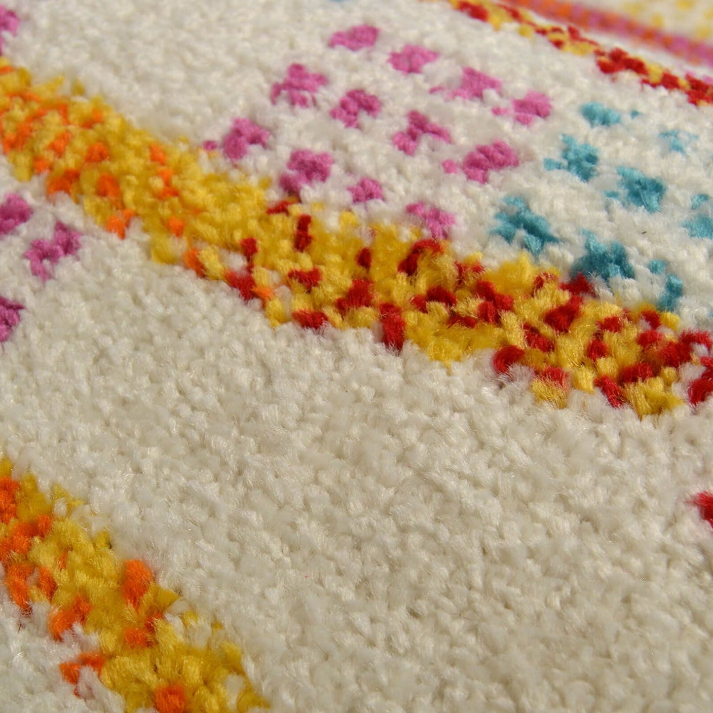 Colour Pop Geo Lines Multi Rug - 120 X 170cm (4ft 0" x 5ft 6")
