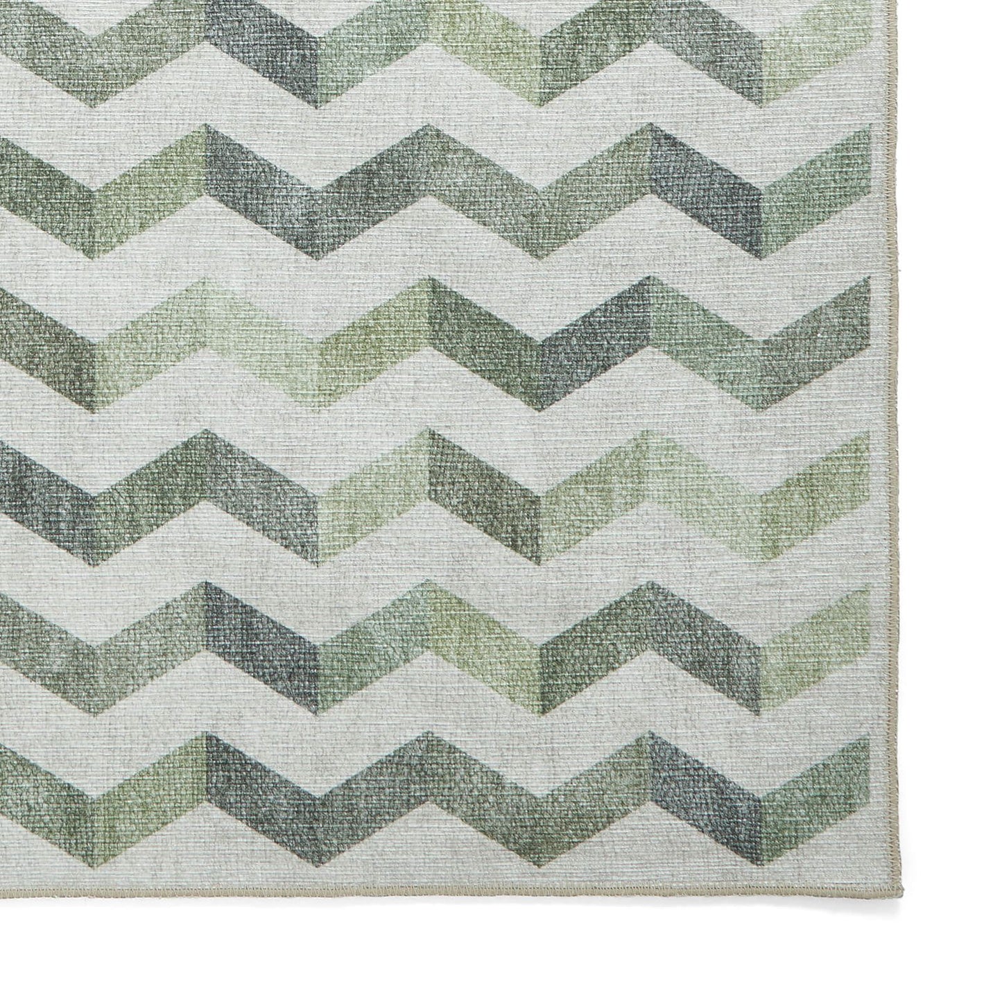 Coral H1059 Green  Modern Washable Rug