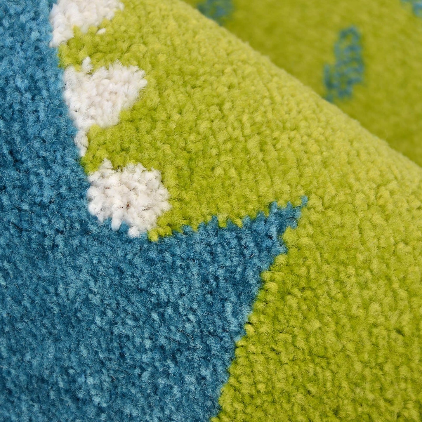 Colour Pop Dino Green Kids Rug - 100 X 100cm (3ft 2" x 3ft 2")