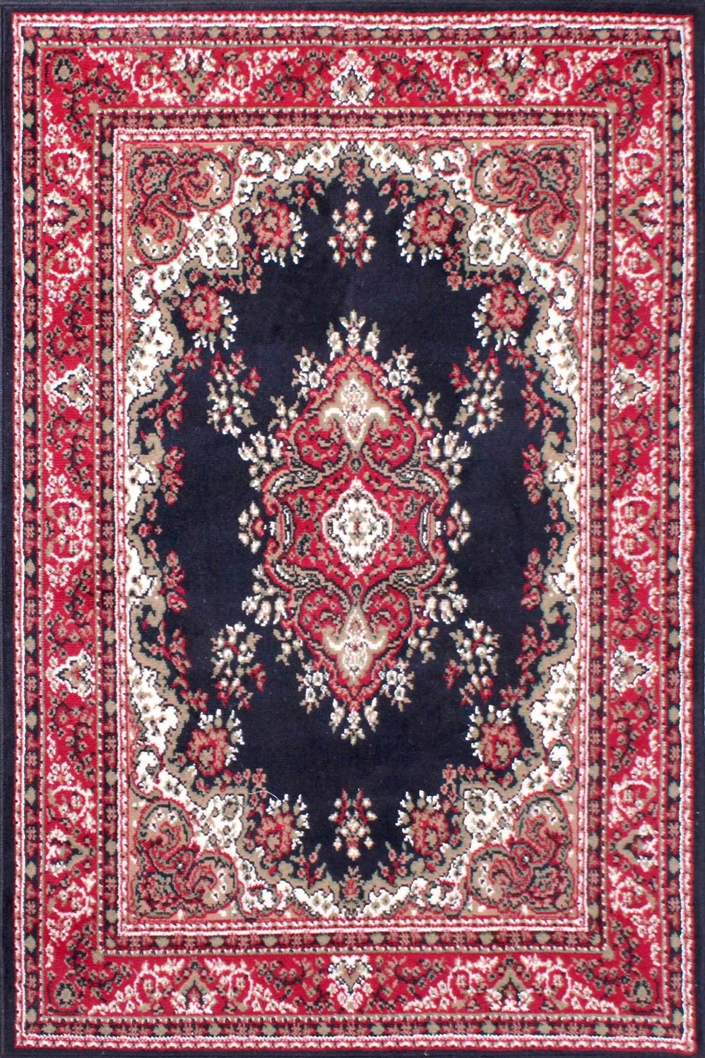 Traditional Poly Lancashire Navy Rugs