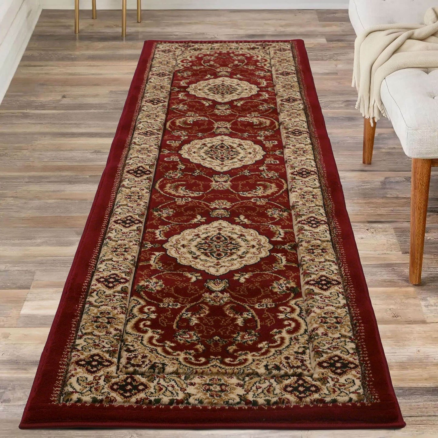 Victoria Traditional Red Classical Rug