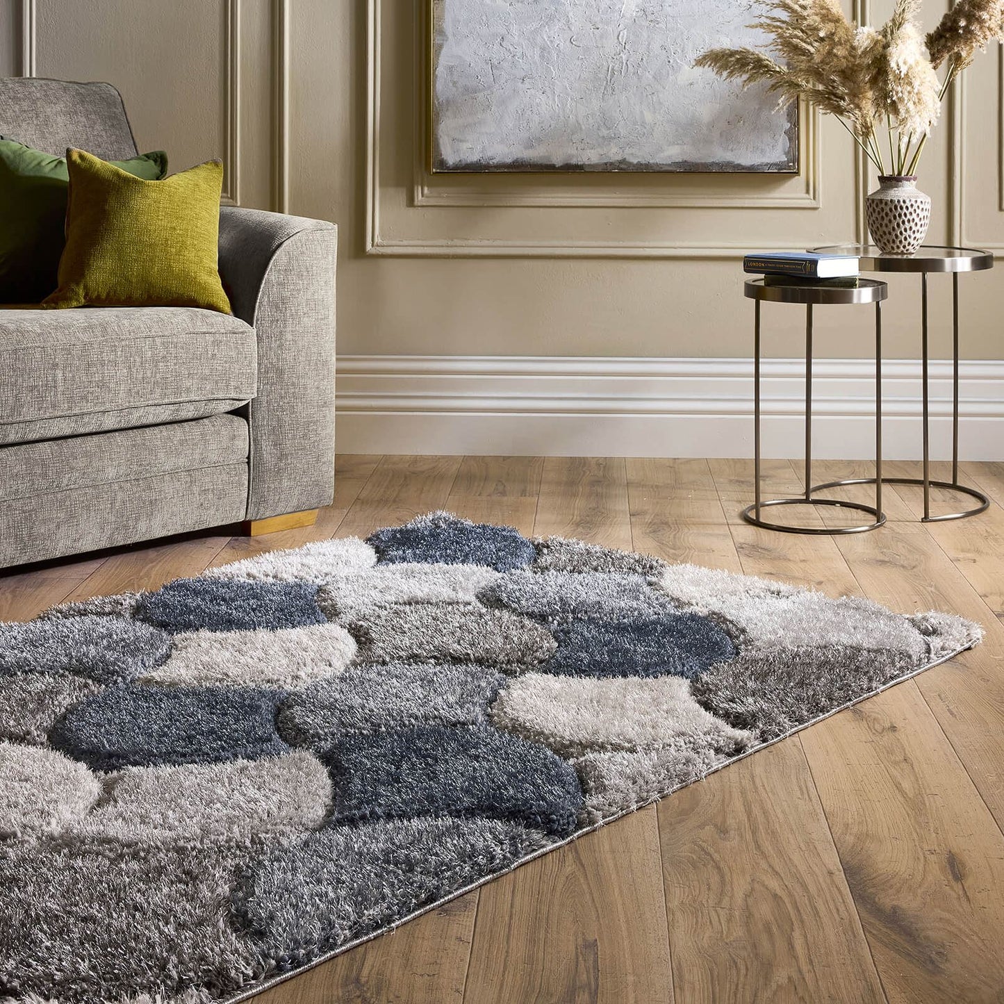 Origins 3D Scallop Navy Rug