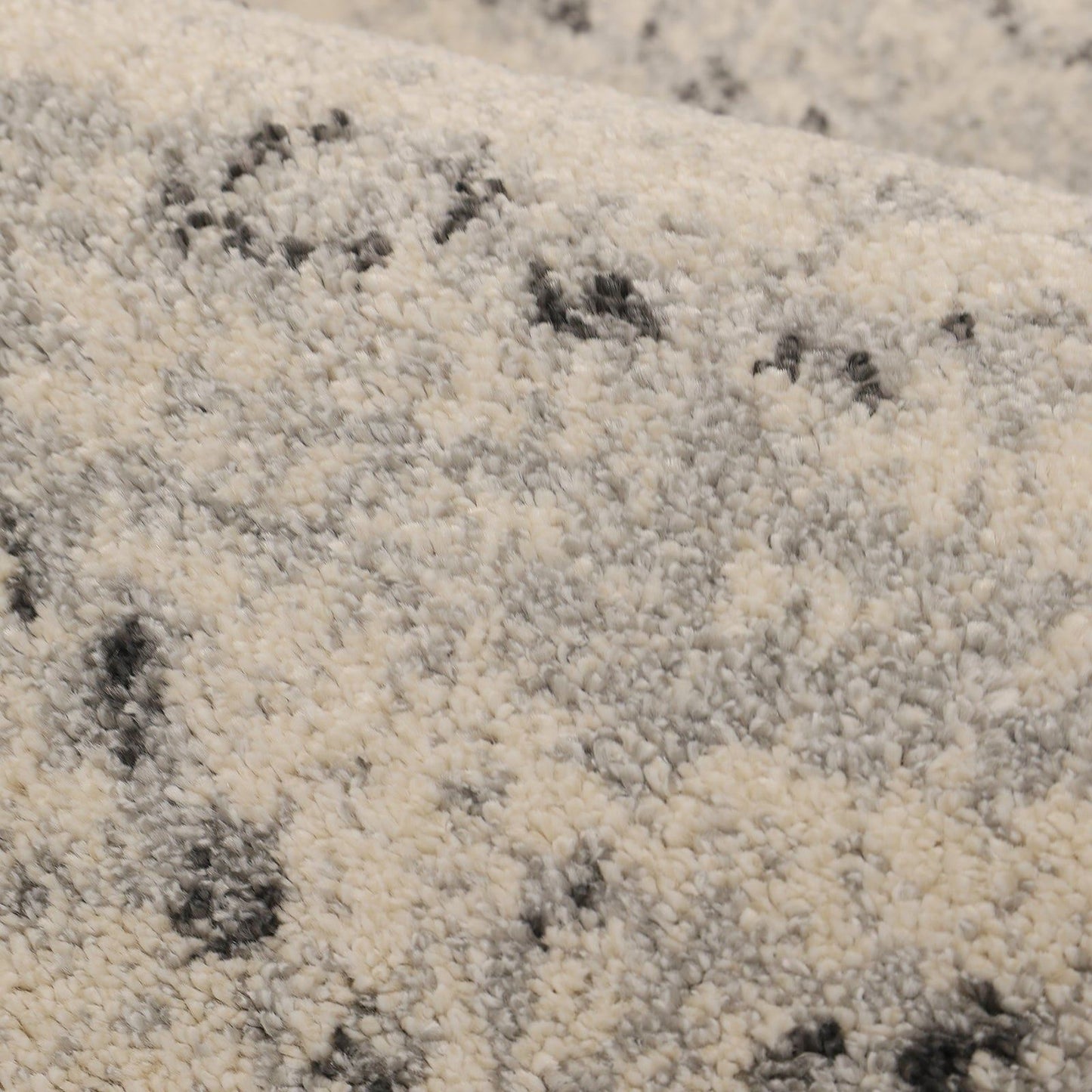 Freya Linezag Grey Semi Plain Rug