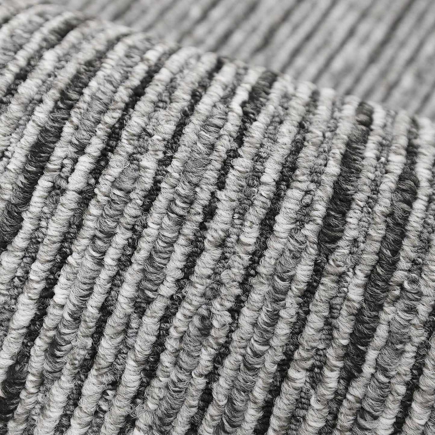 Geneva Multistripe Grey Plain Rug