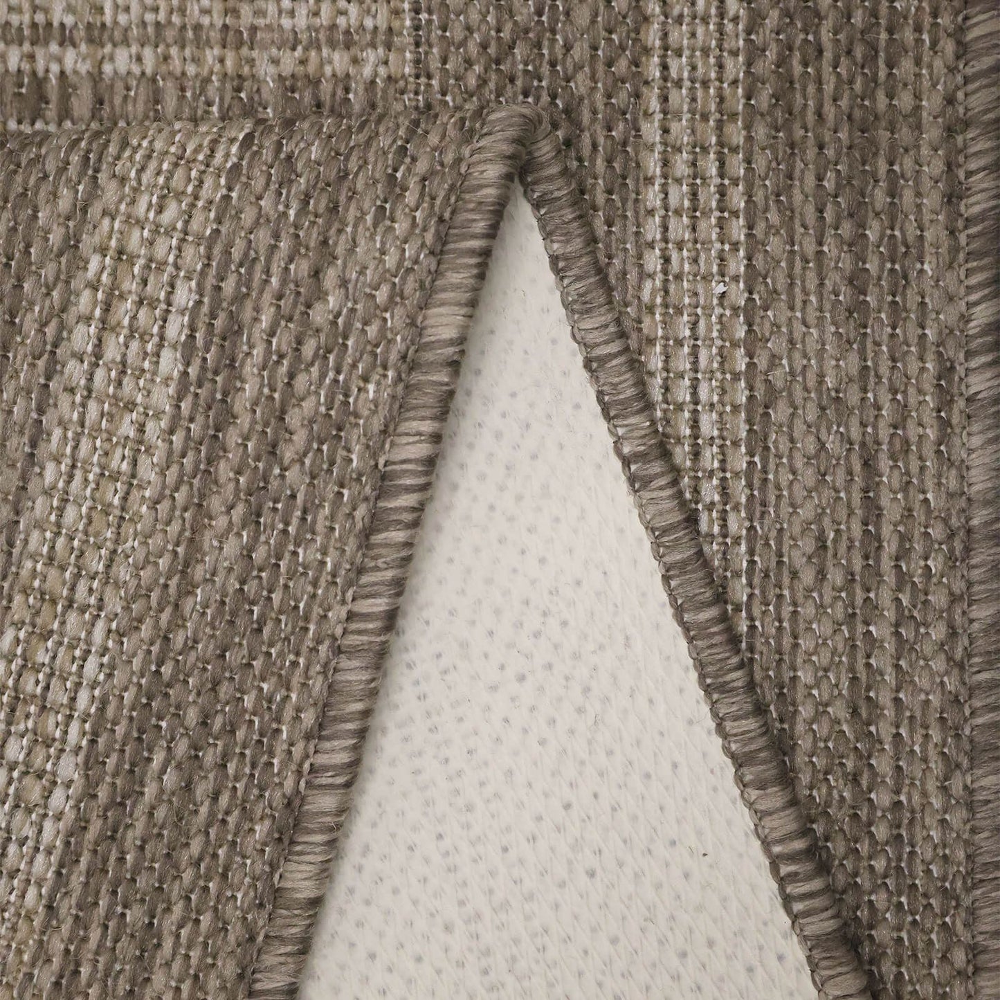 Flatweave Gel Border Latte Rug