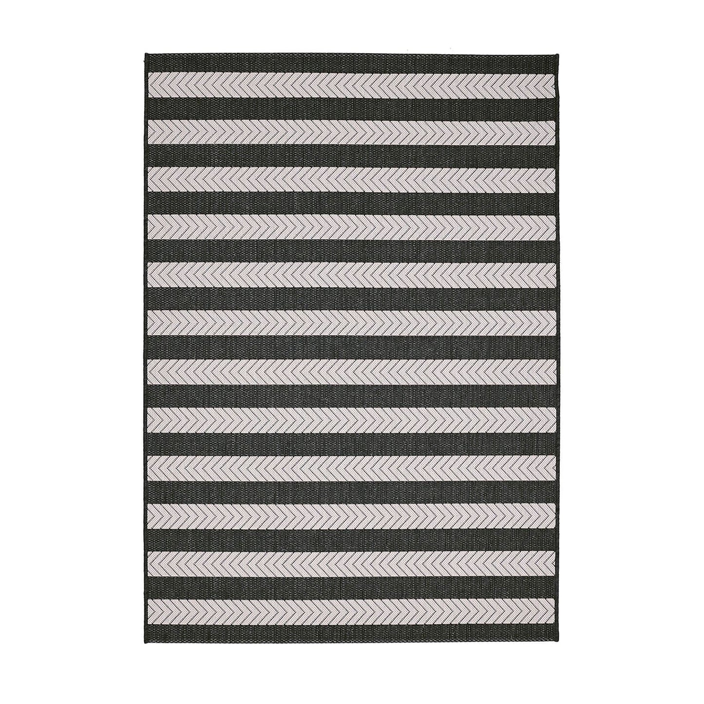 County Stripe Black Rug