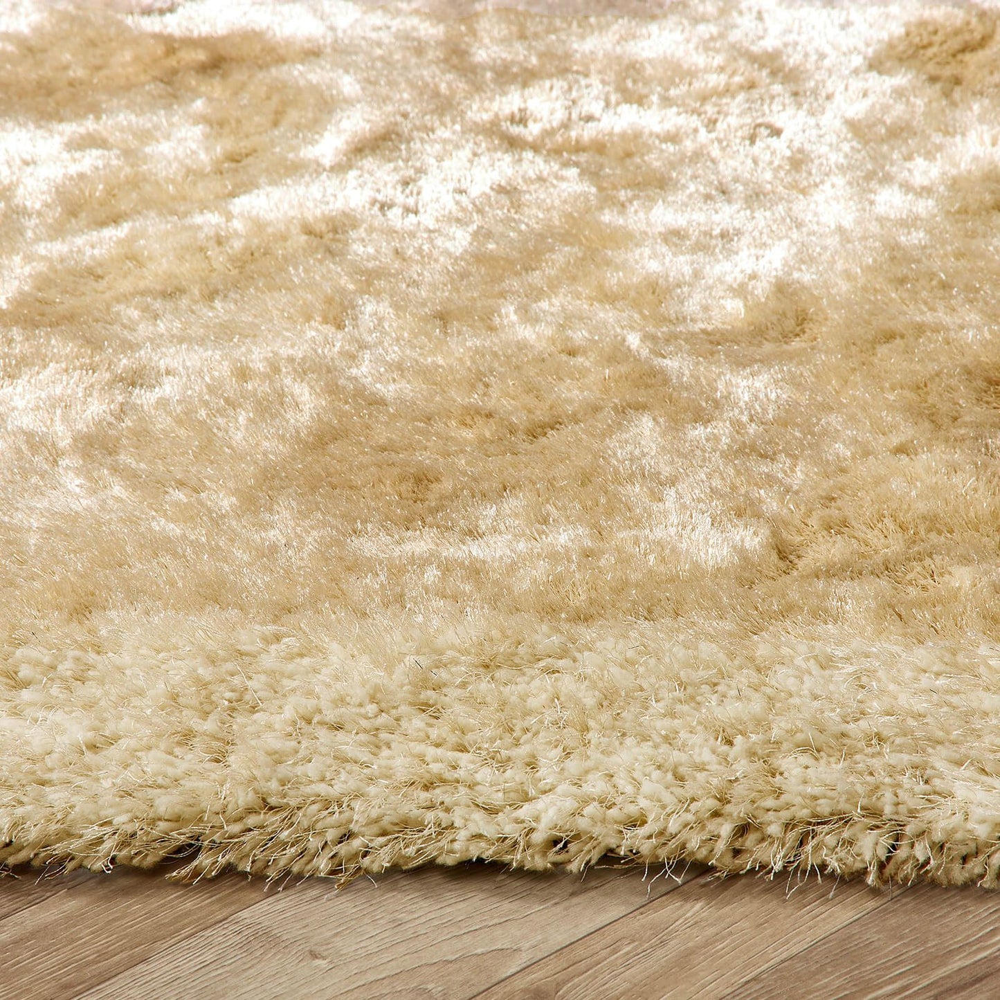 Origins Shimmer Shaggy Border Champagne Rug