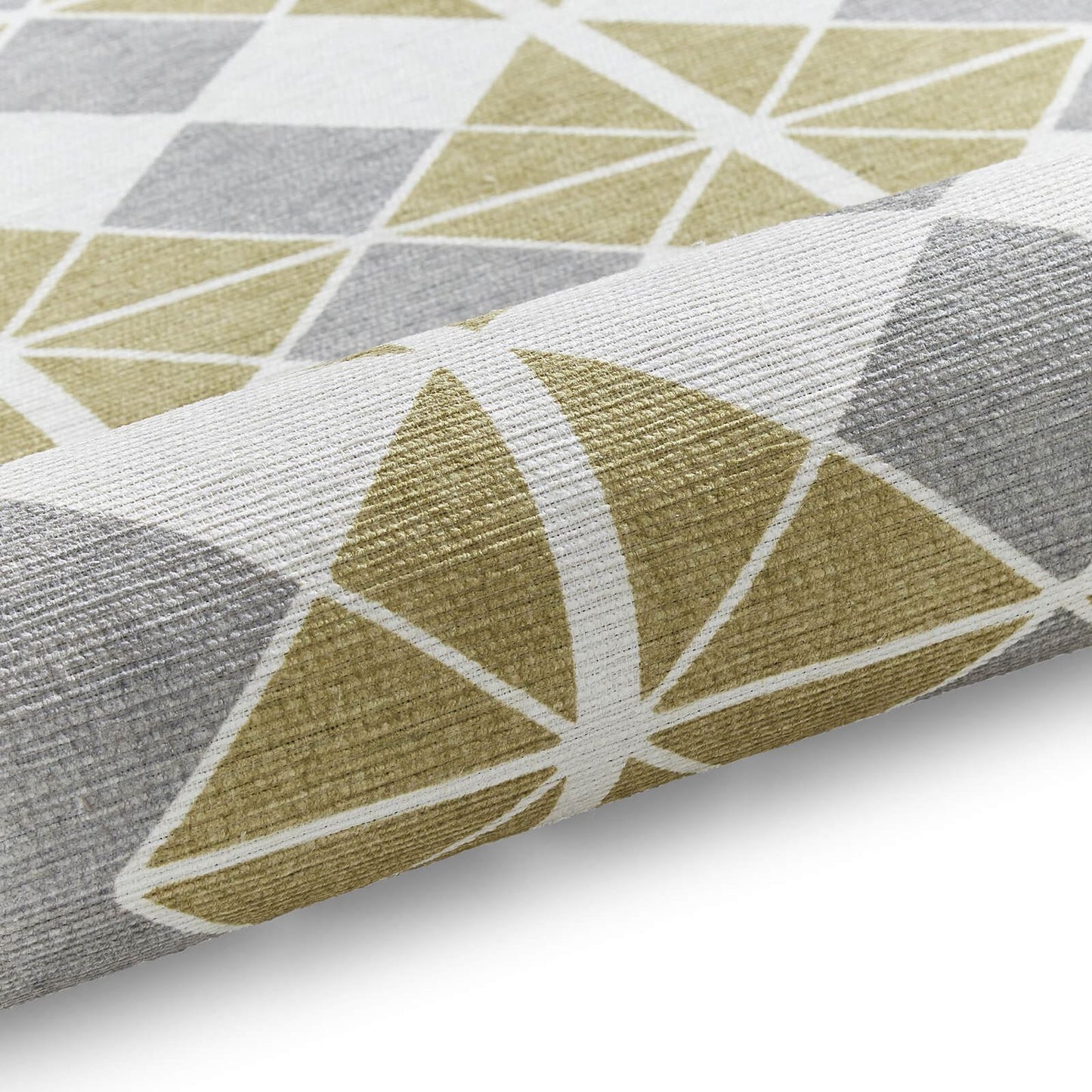 Victoria H1184 Grey/Yellow Washable Rug - 75 x 230cm Hall Runner