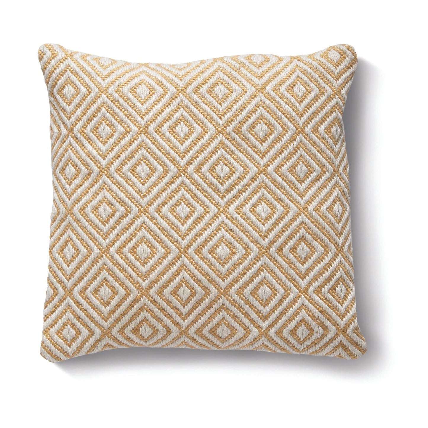 Hug Rug Woven Diamond Cushion Gold 45X45 Rug