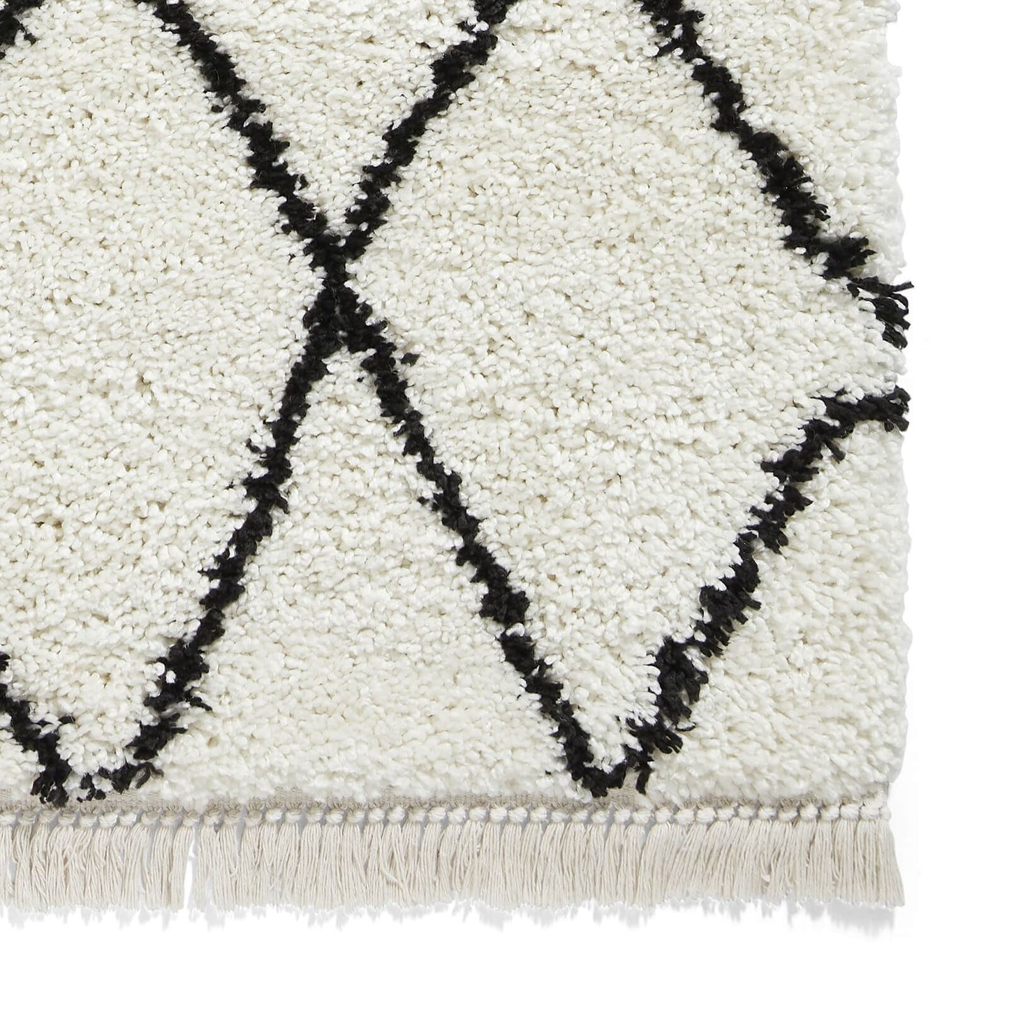 Boho 8280 White/Black Berber Rug - 80 x 150cm (2ft 6" x 5ft 0")