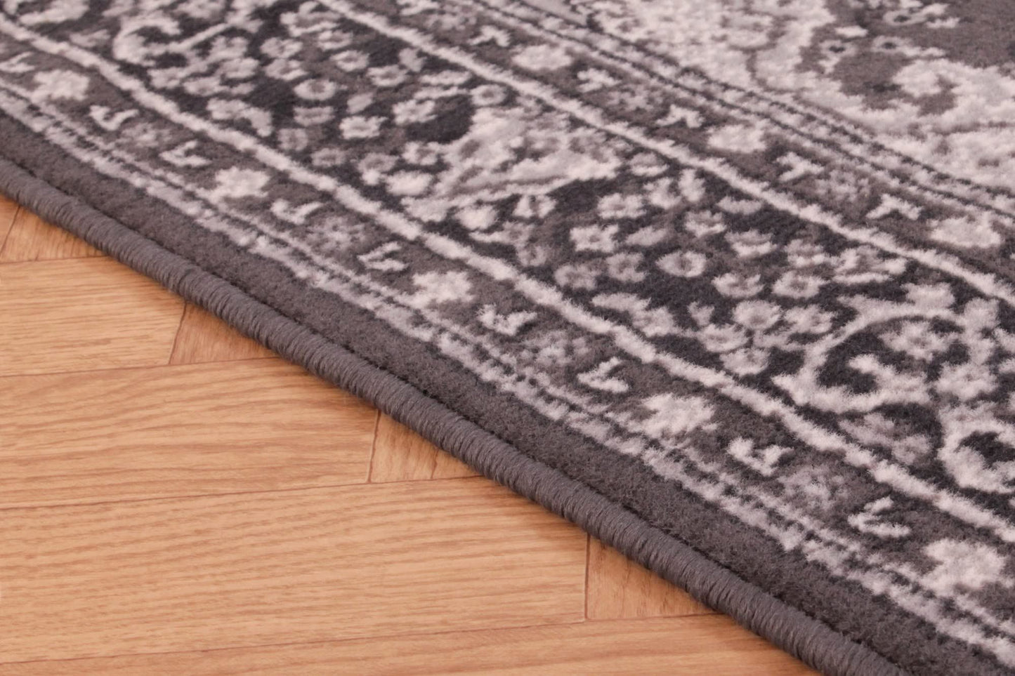 Traditional Poly Lancashire Dark Grey Rugs