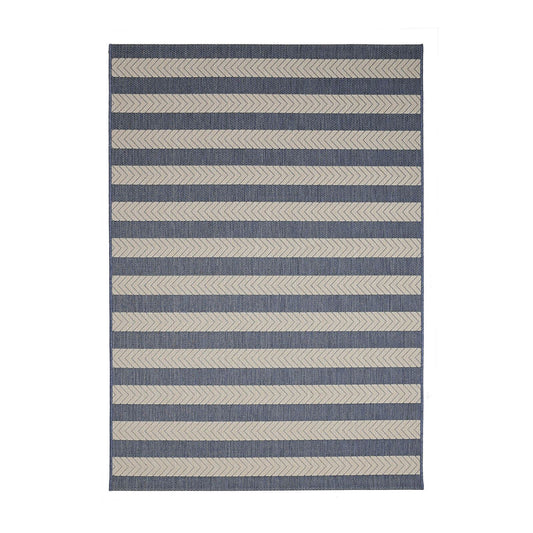 County Stripe Navy Rug
