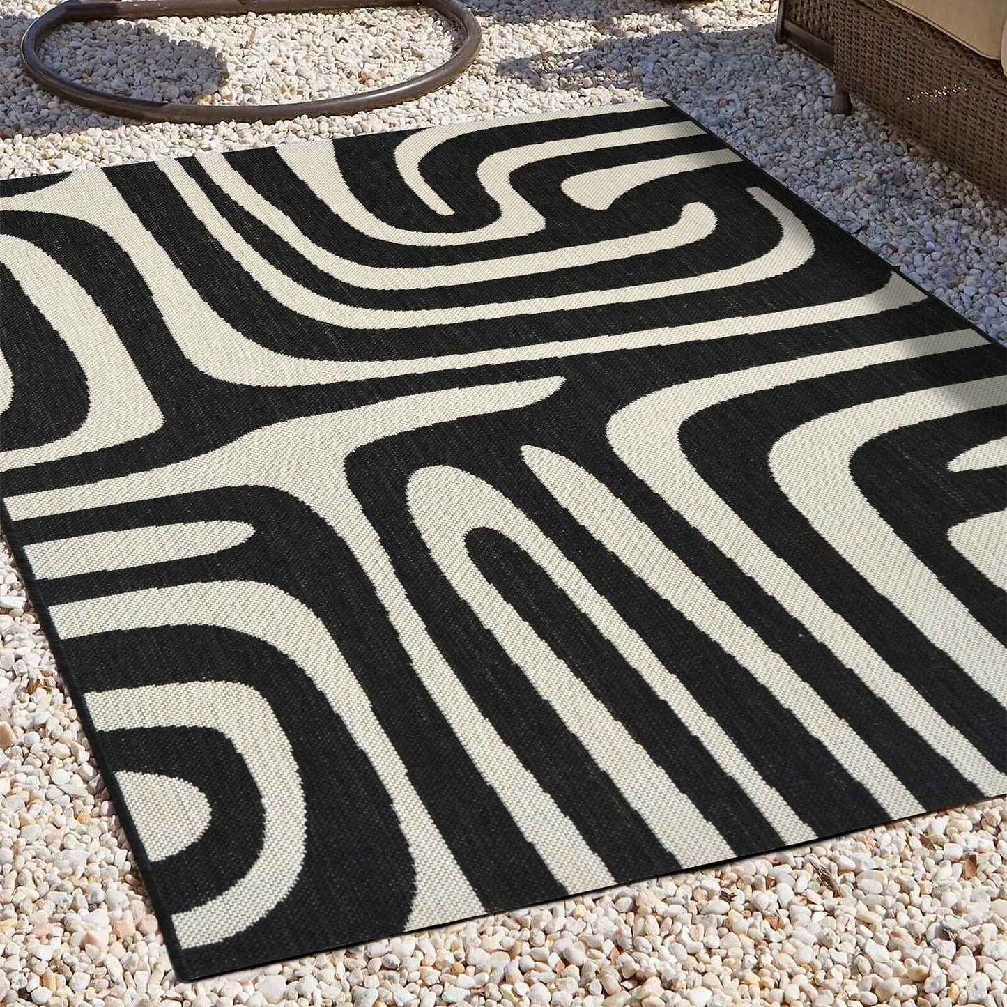 County Zebra Black Animal Rug