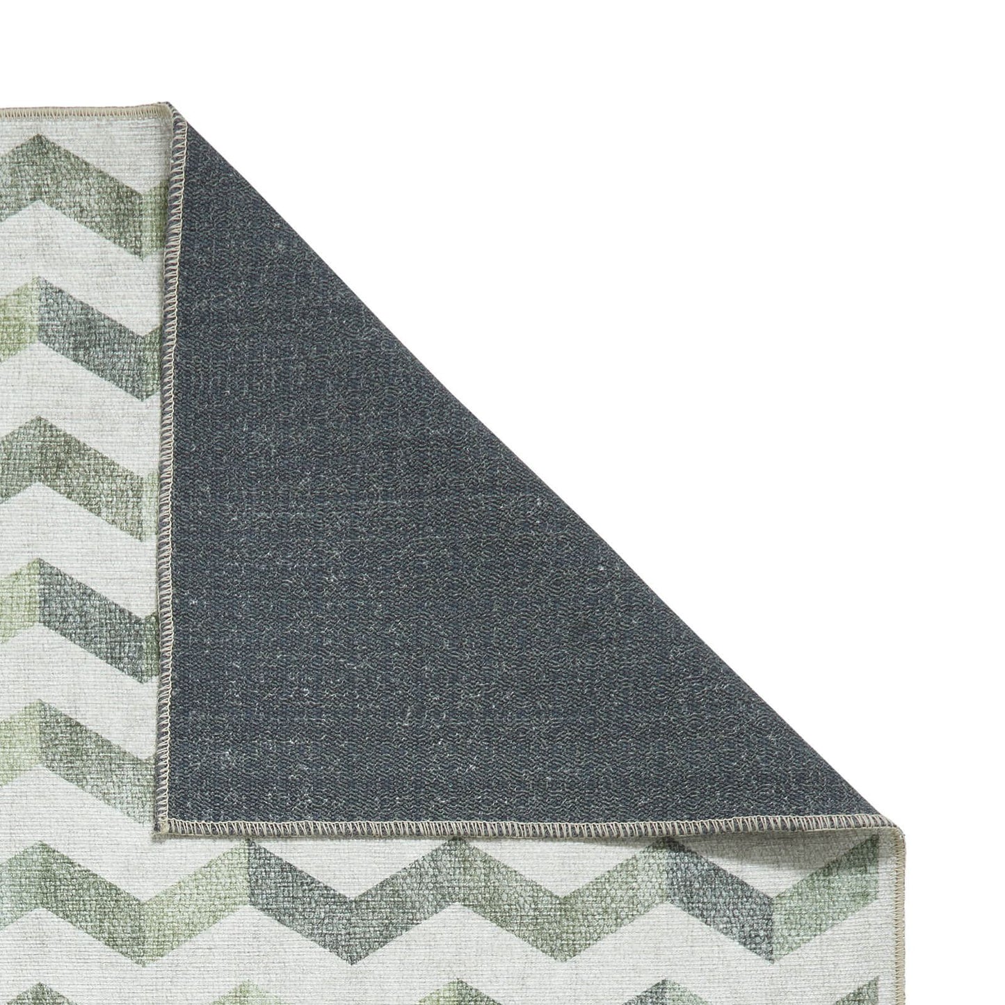 Coral H1059 Green  Modern Washable Rug