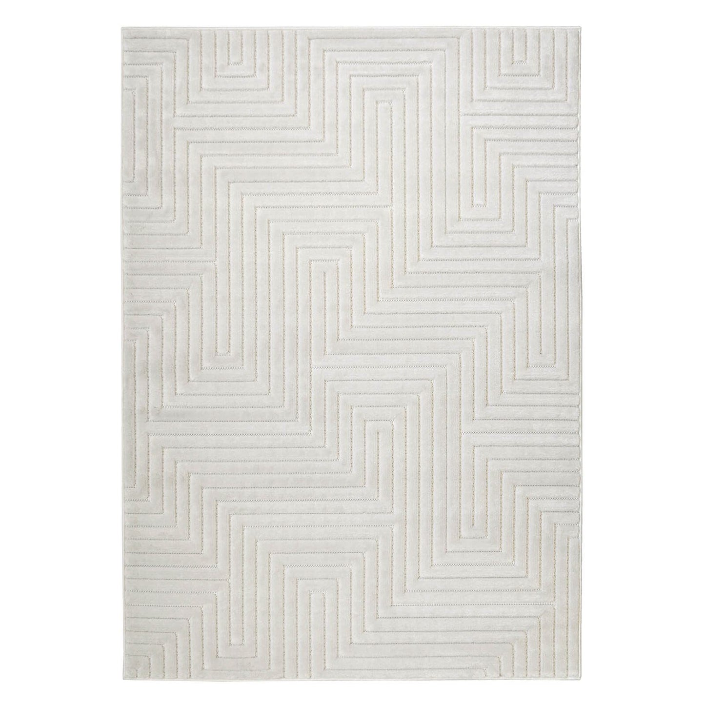 Malmo Maze White Contemporary Rug