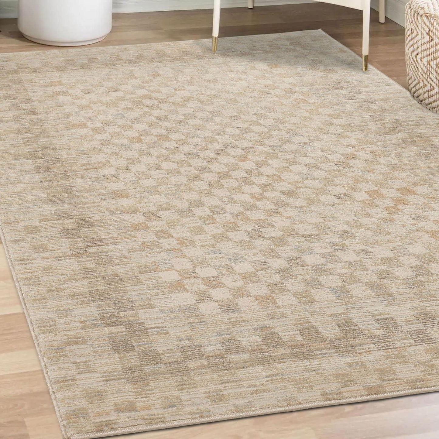 Noah Chequer Natural Rug