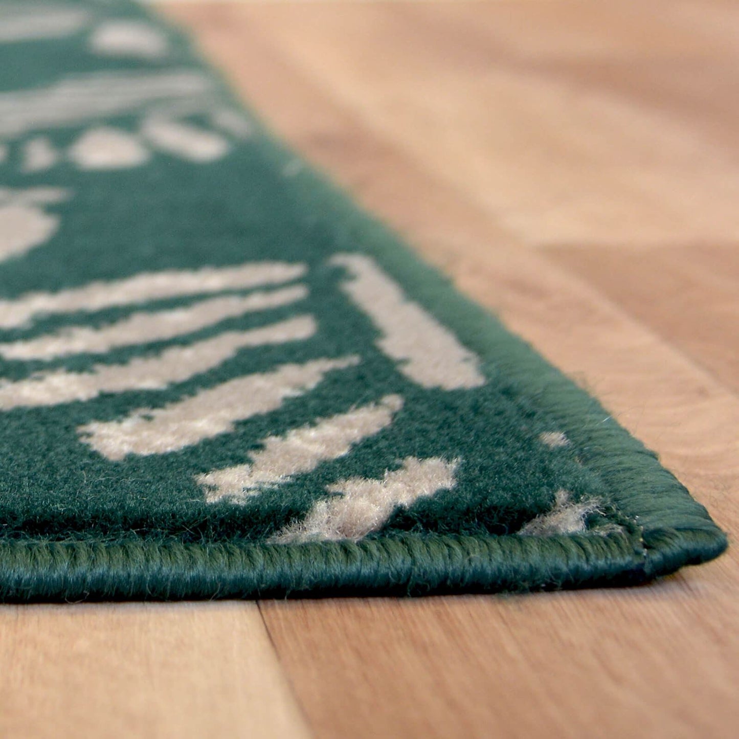Maestro Leaf Stamp Green Rug