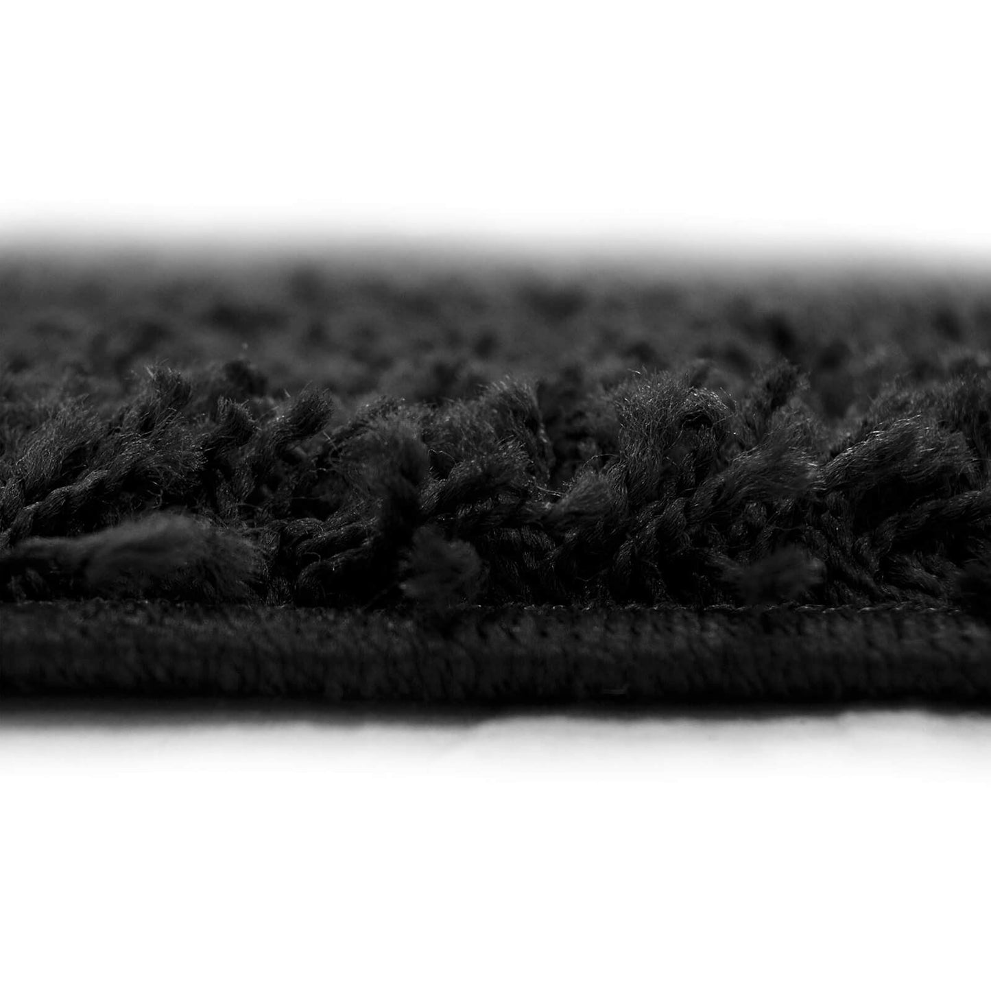 Jazz Shaggy Black Plain Rug