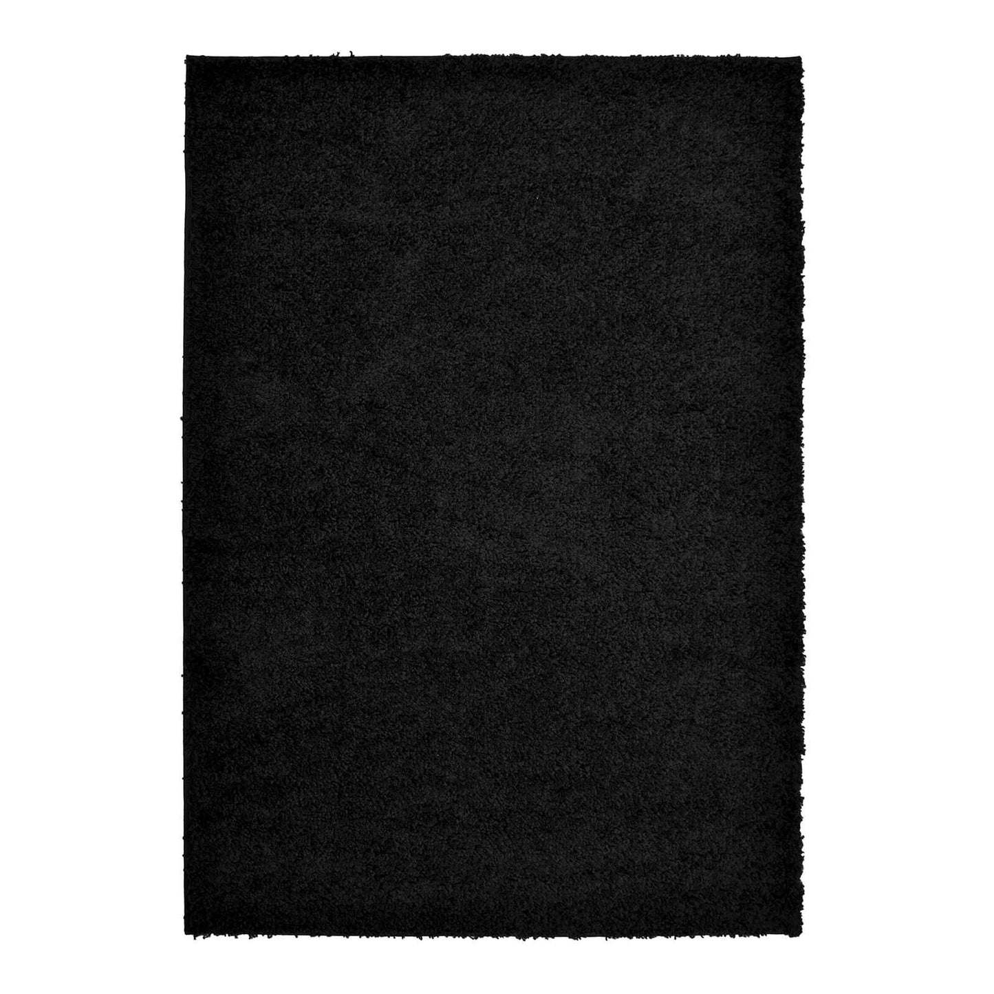 Jazz Shaggy Black Plain Rug