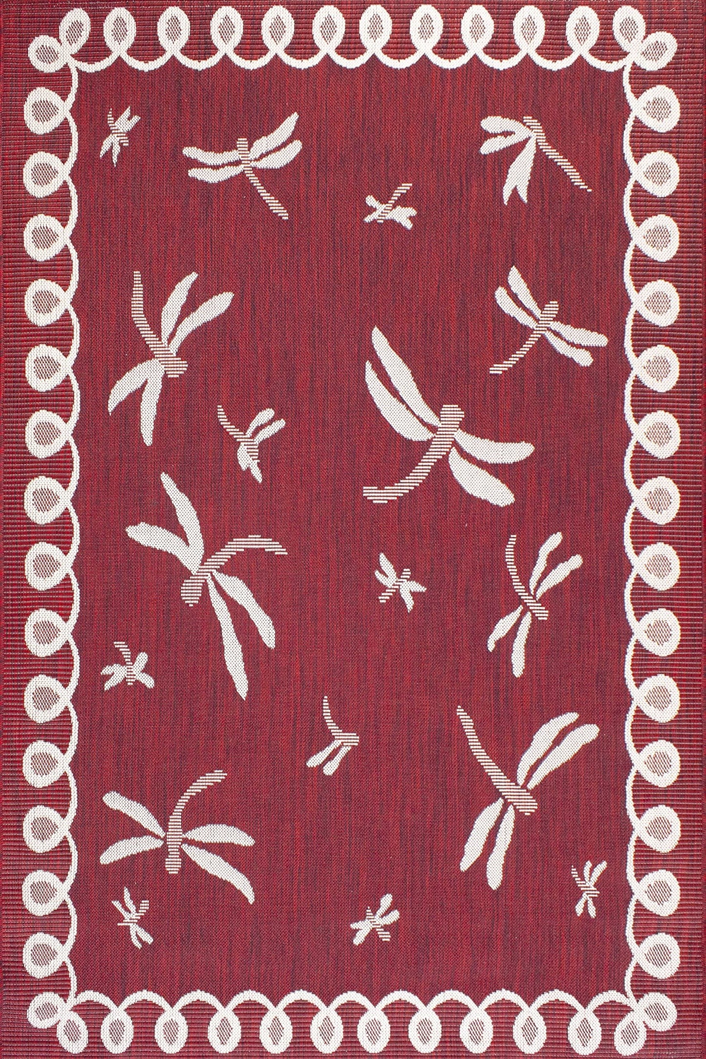 Terrace Dragonfly Bordeaux Rugs