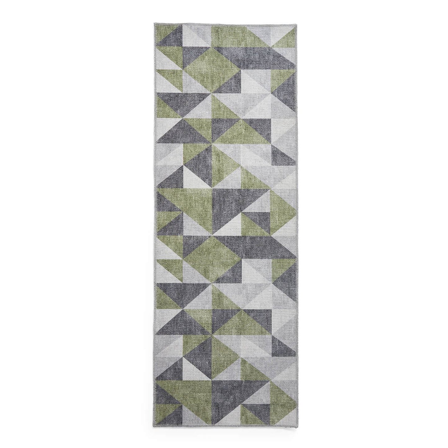 Coral H1057 Green/Grey Modern Washable Rug