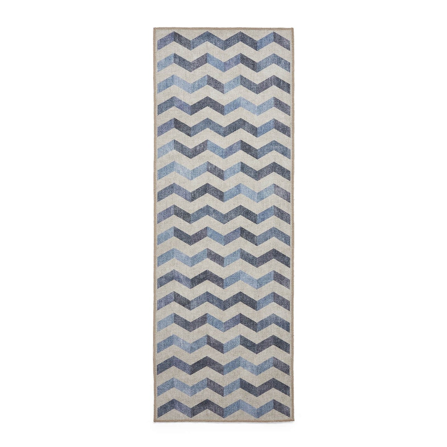 Coral H1059 Blue  Modern Washable Rug