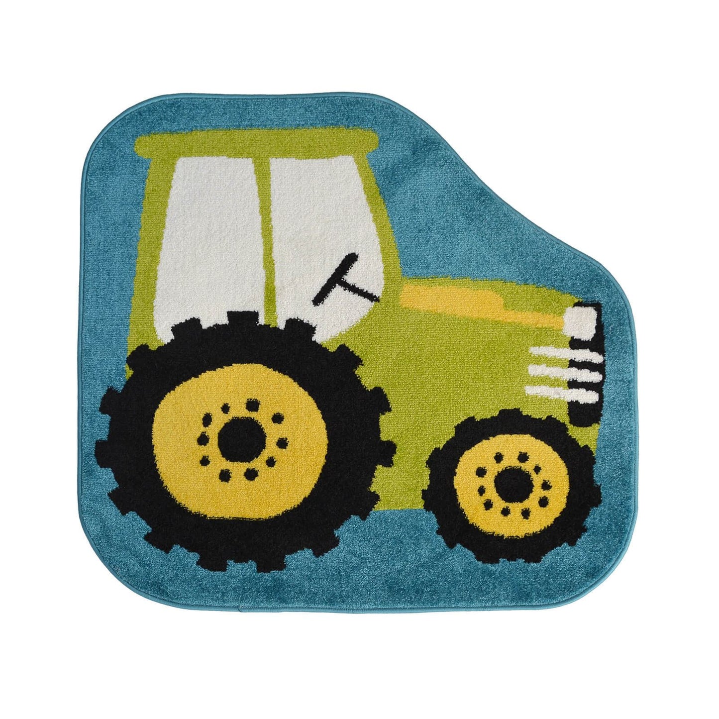 Colour Pop Tractor Kids Multi Rug - 100 X 100cm (3ft 2" x 3ft 2")