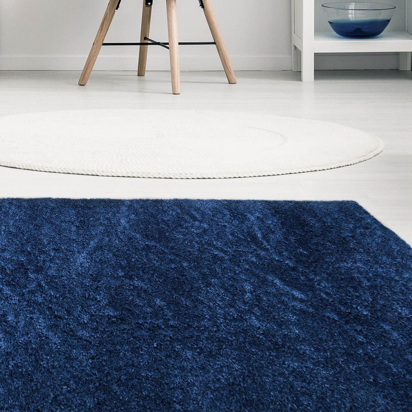 Snug Navy Plain Rug