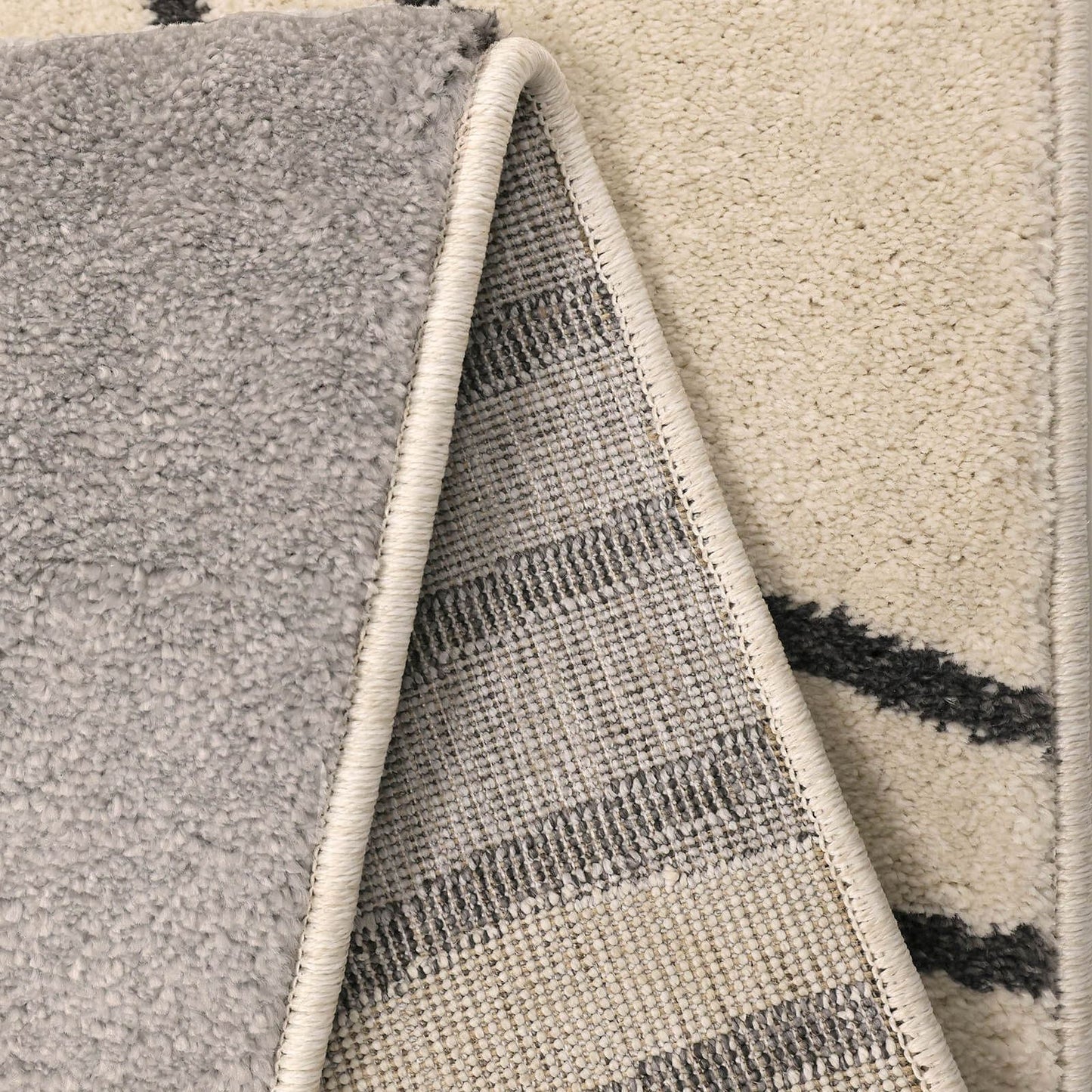 Newport Modern Arcs Grey Semi Plain Rug