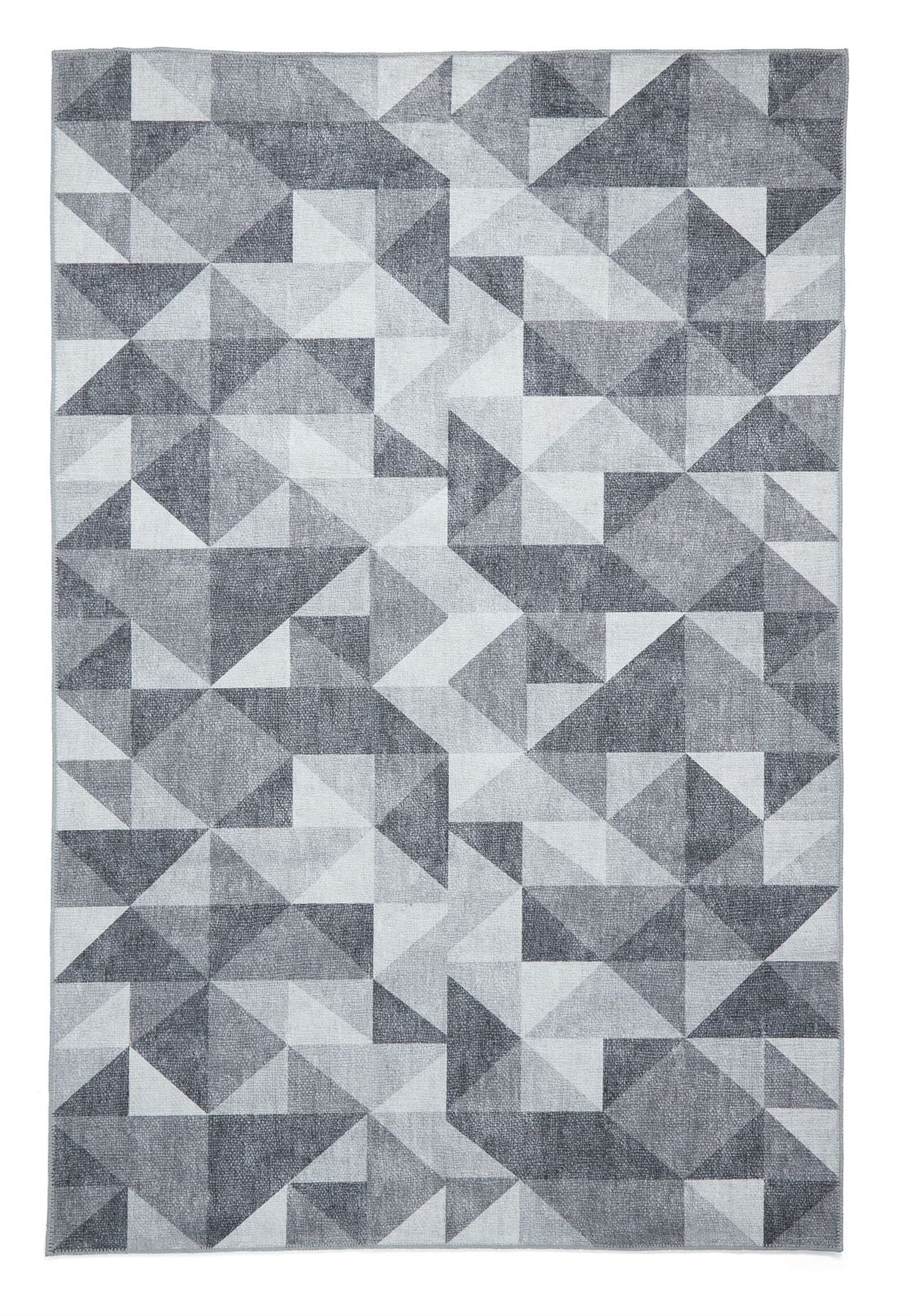 Coral H1057 Grey Modern Washable Rug