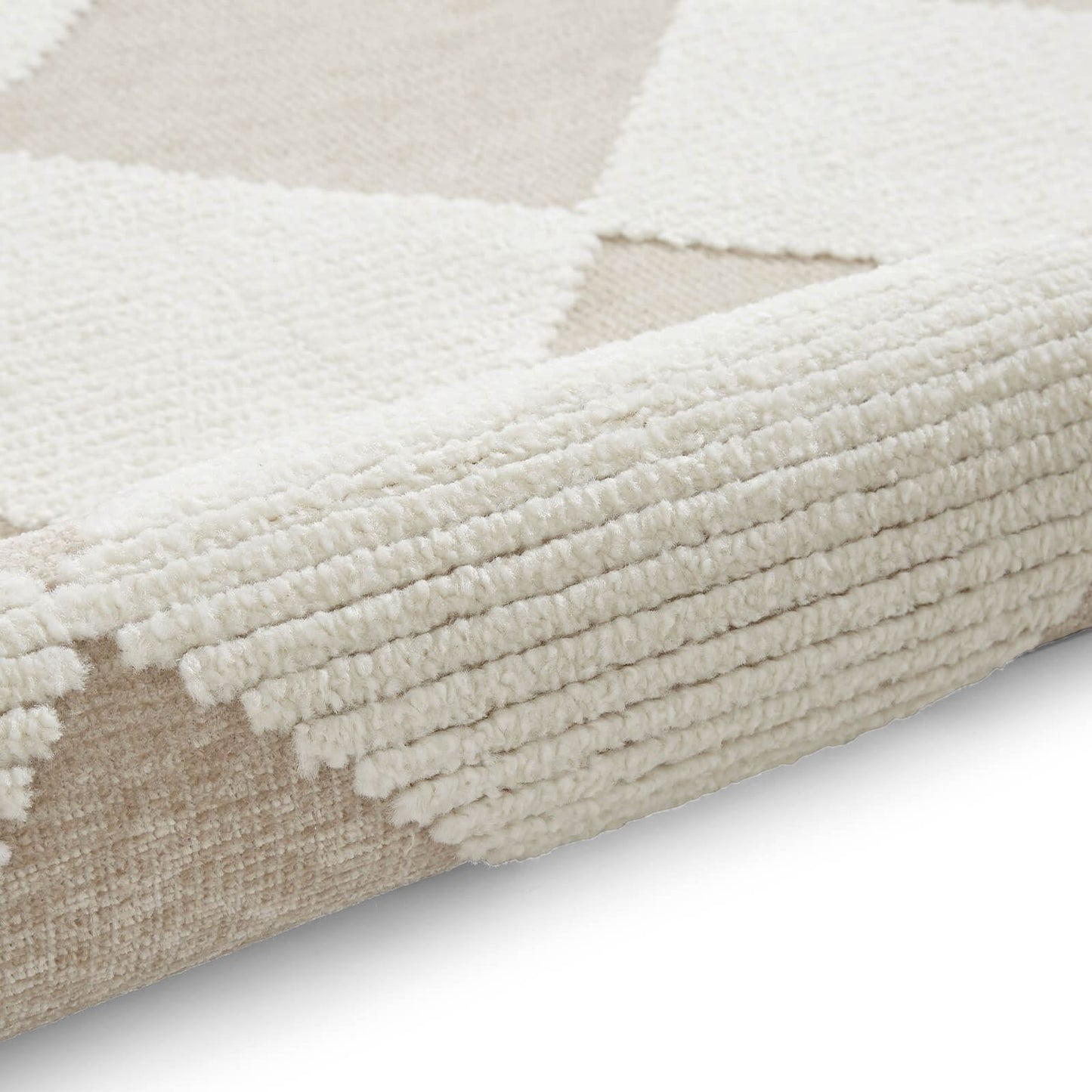 Lyna J0529 Beige/White Washable Rug - 200 x 290cm (6ft 6" x 9ft 6")