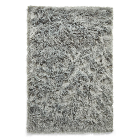 Polar Plush Light Grey Soft Shaggy Rug - 160 x 220cm (5ft 3" x 7ft 3")
