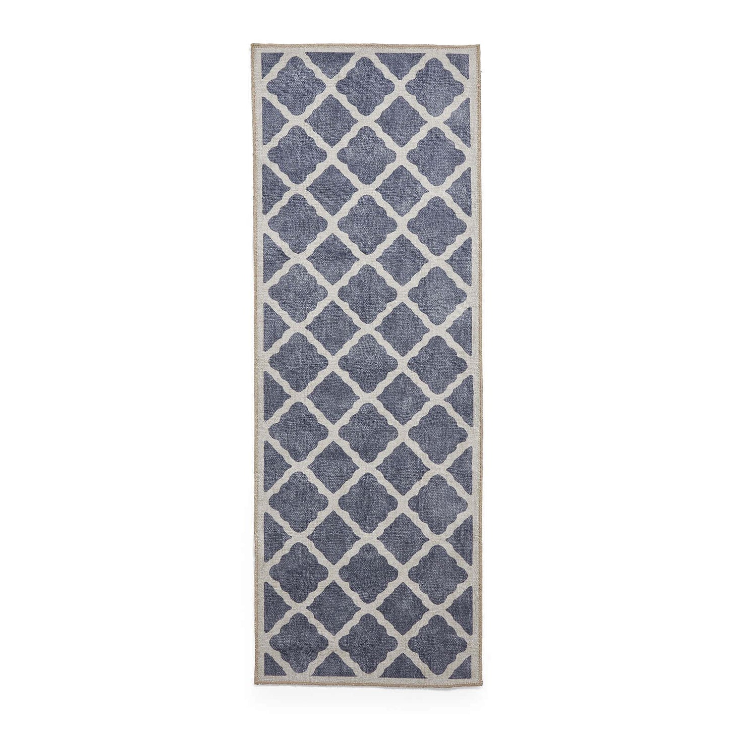 Coral H1063 Blue Modern Washable Rug