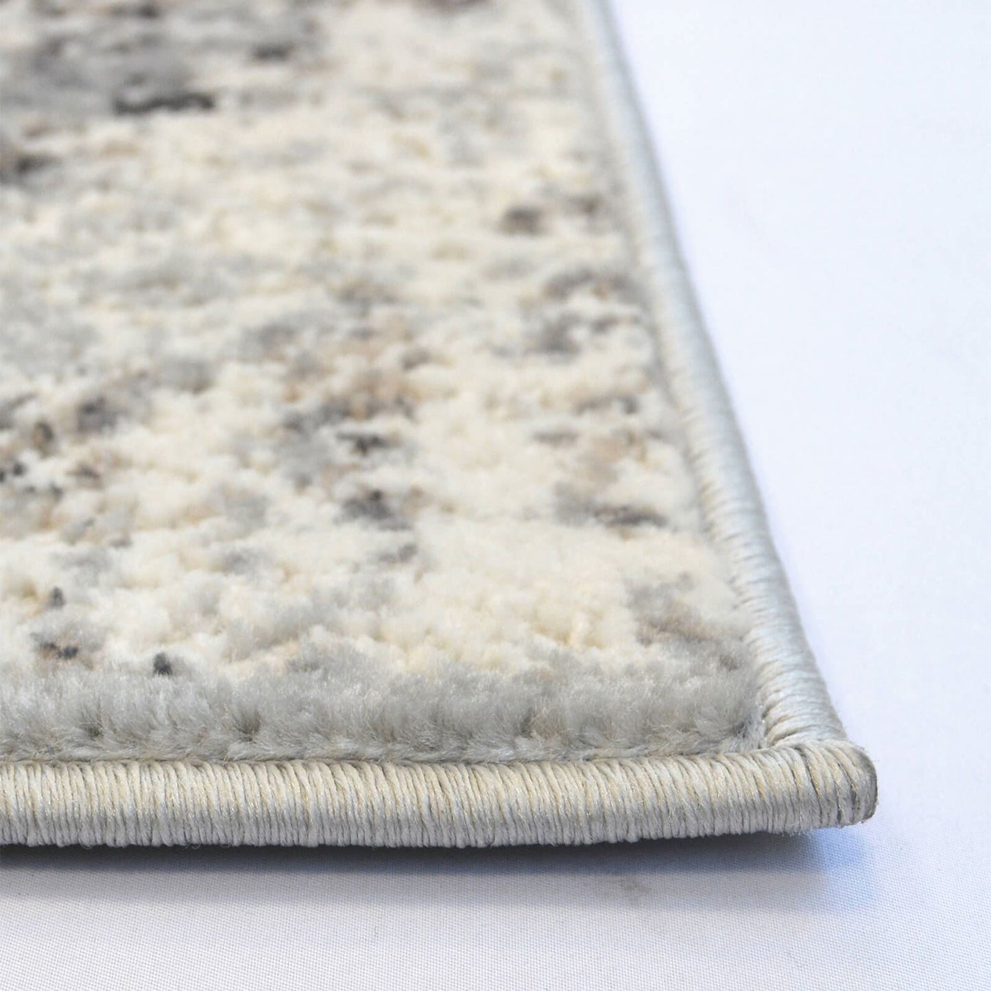 Abstract Square Grey Rug