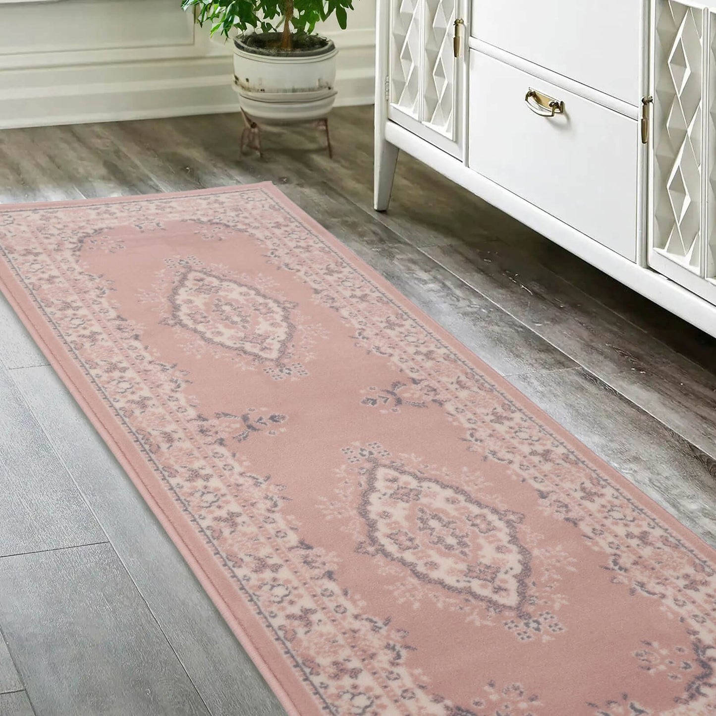 Maestro Blush Traditional Rug - 067 X 200cm Hall Runner
