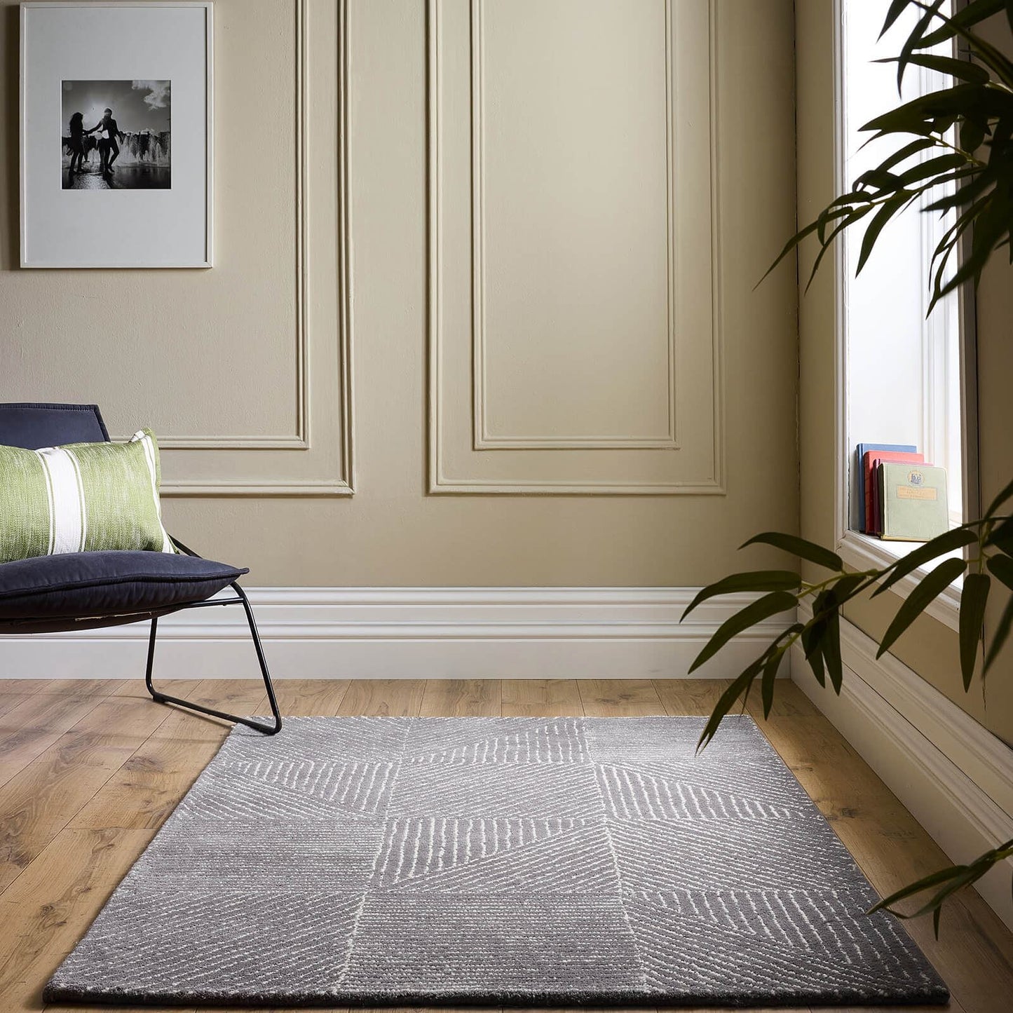 Origins Geometric Charcoal Rug