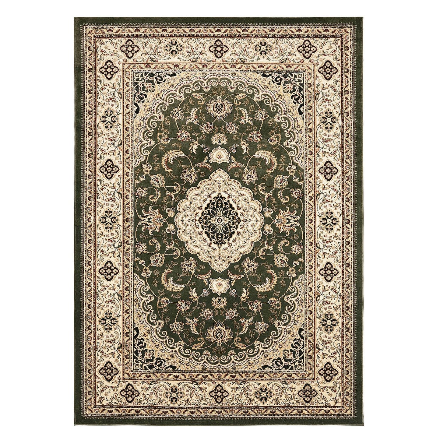 Victoria Traditional Green Classical Rug