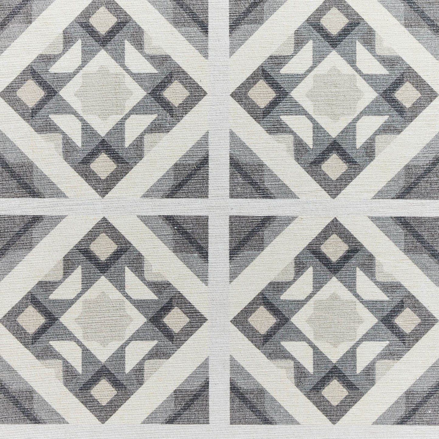 Victoria H1187 Grey/Beige Washable Rug - 75 x 230cm Hall Runner