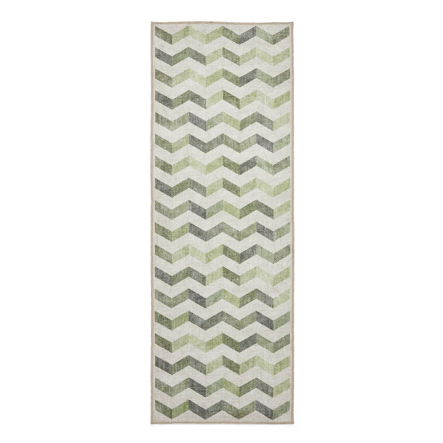 Coral H1059 Green  Modern Washable Rug