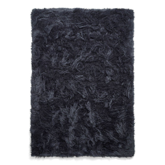 Polar Plush Navy Soft Shaggy Rug - 160 x 220cm (5ft 3" x 7ft 3")