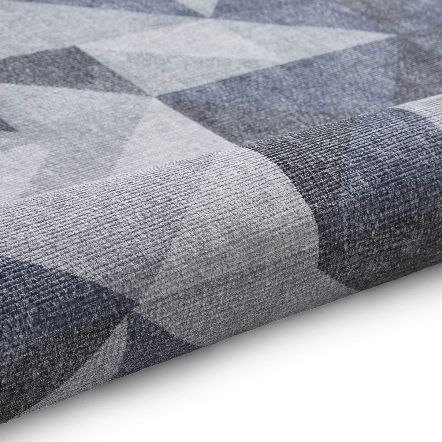 Coral H1057 Blue/Grey Modern Washable Rug