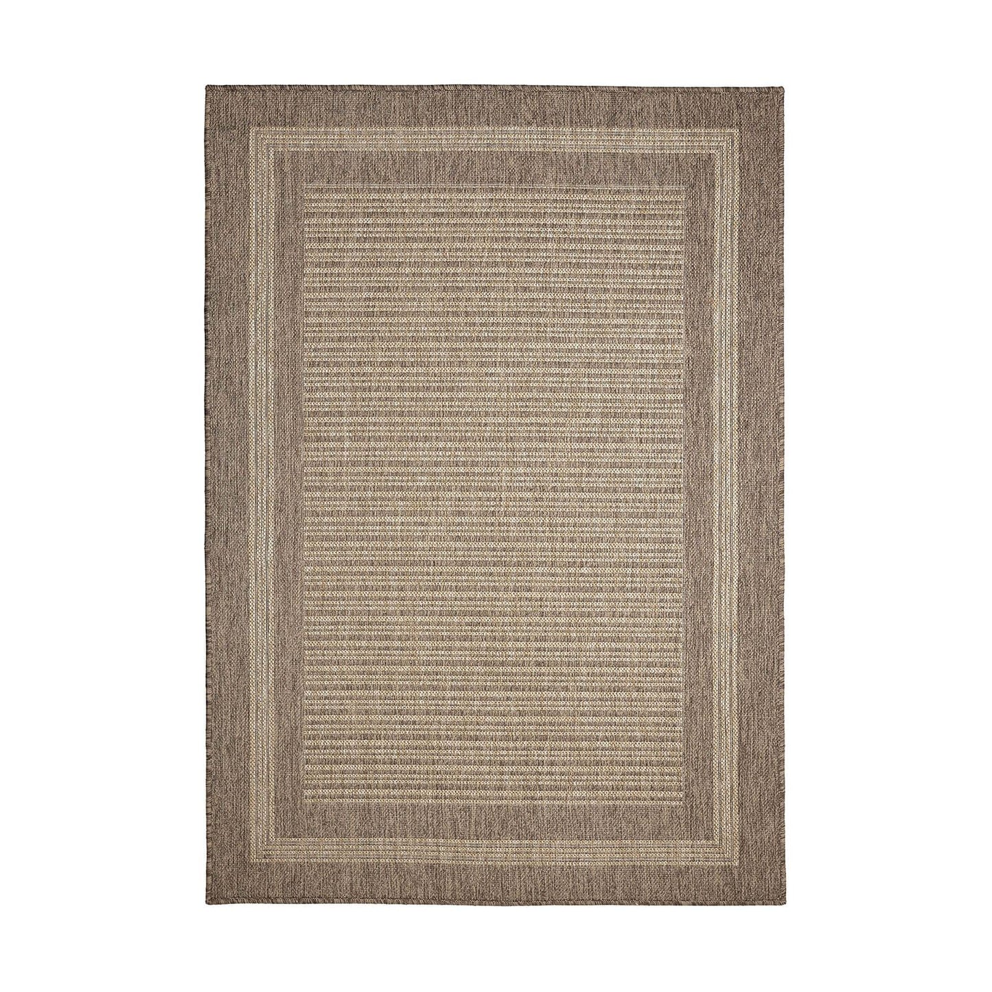 Flatweave Gel Border Latte Rug