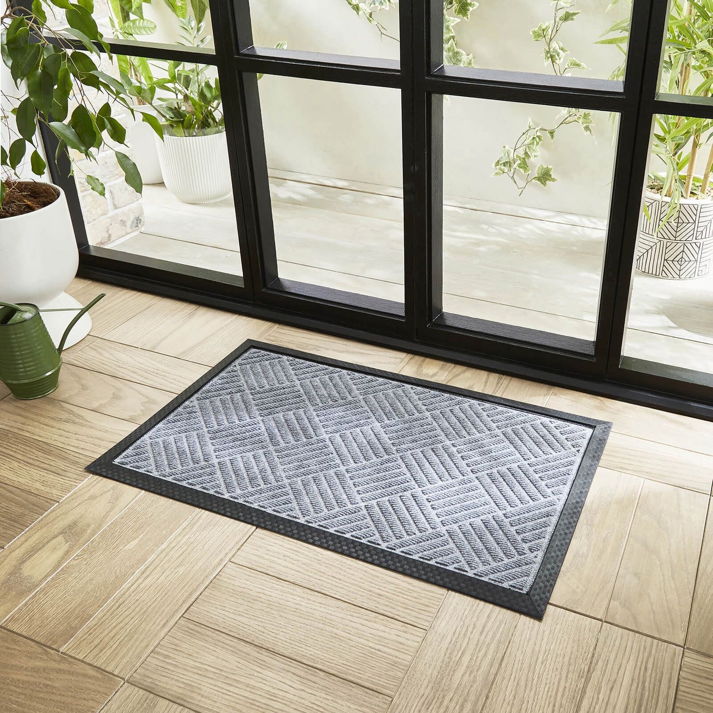 Doormat Silver Utility Rug