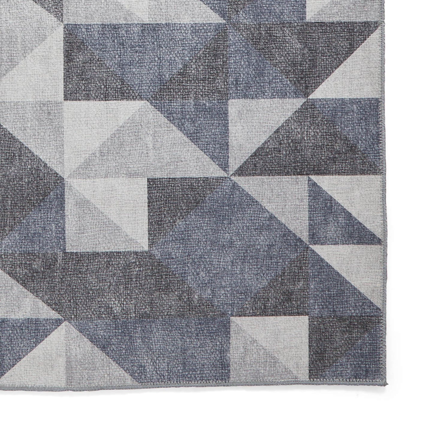 Coral H1057 Blue/Grey Modern Washable Rug