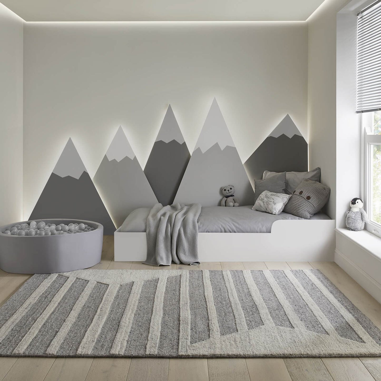 Stellar Ladder Textured Natural Rug